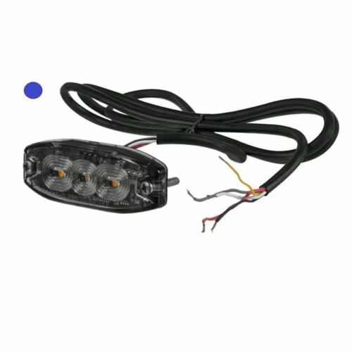Luz de aviso intermitente LED, 10/30 V, azul, 3 LEDs