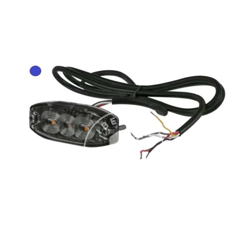 Luz de aviso intermitente LED, 10/30 V, azul, 3 LEDs
