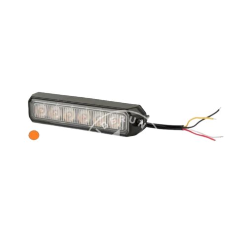 LA20014 Luz de aviso LED, 18W, 12-24V, âmbar, de aparafusar, 6 LEDs