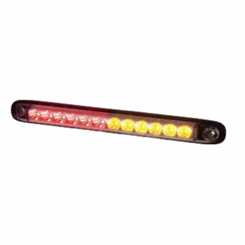 Farol traseiro LED, 12/24V, vermelho/laranja 12 LEDs