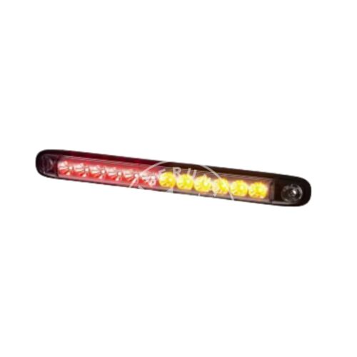 Farol traseiro LED, 12/24V, vermelho/laranja 12 LEDs