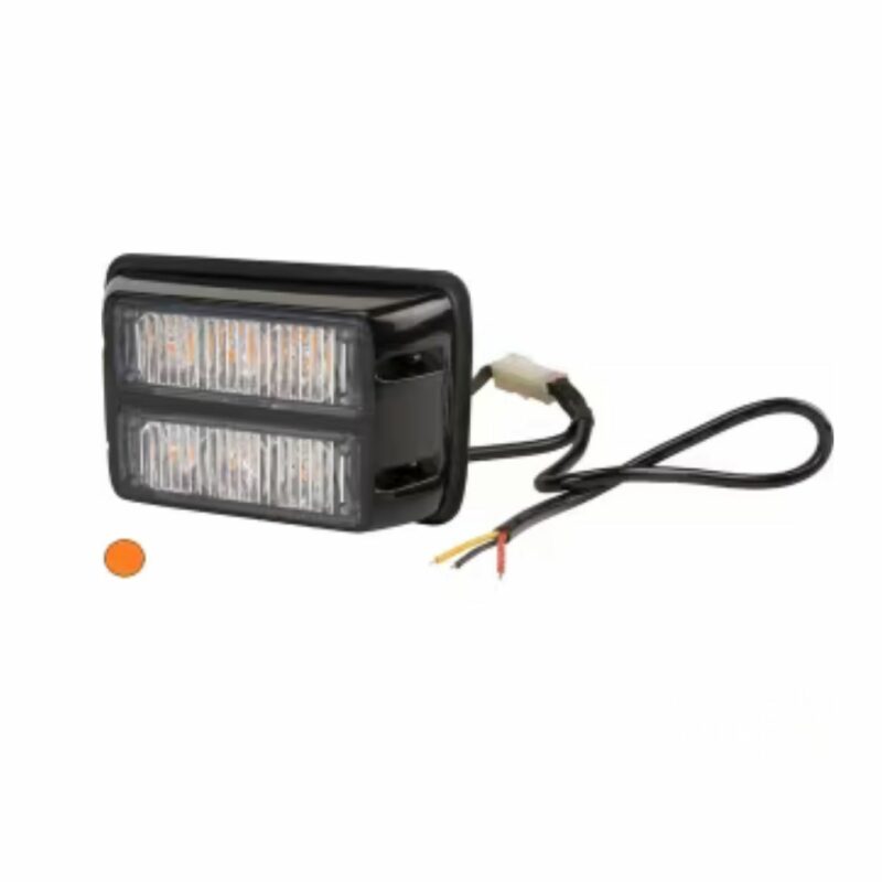 Luz de aviso LED, 18W, 12-24V, âmbar, de aparafusar 6 LEDs