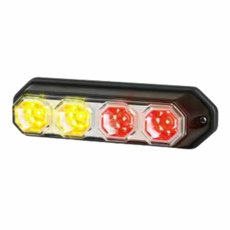 LA40060 Farol traseiro LED, 12/24V, vermelho/laranja 4 LEDs
