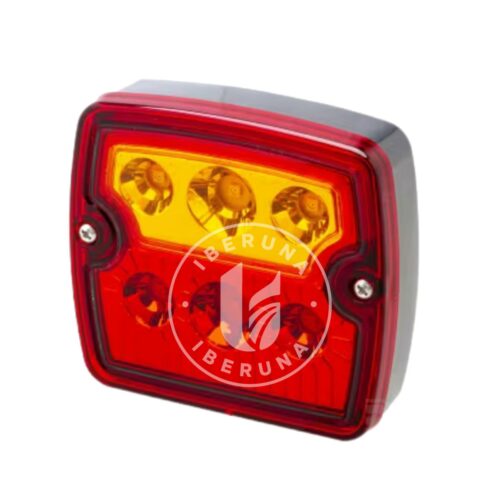 Farol traseiro LED, 12/24V, vermelho/laranja6 LEDs