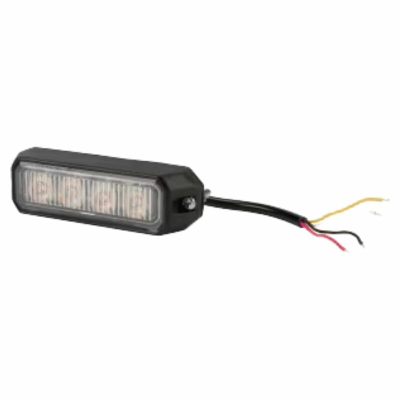 Luz de aviso LED, 12W, 12-24V, âmbar, de aparafusar 4 LEDs