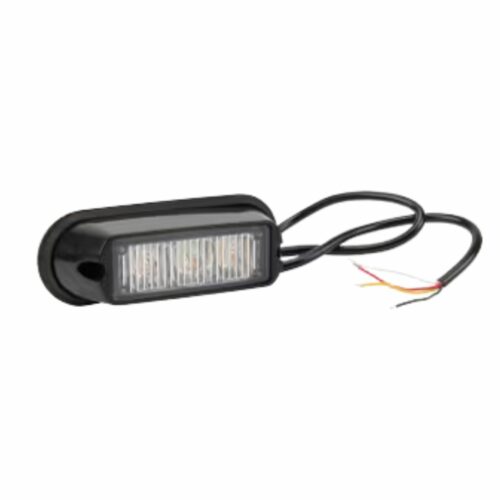 Luz de aviso LED, 6W, 12-24V, âmbar, de aparafusar 3 LEDs