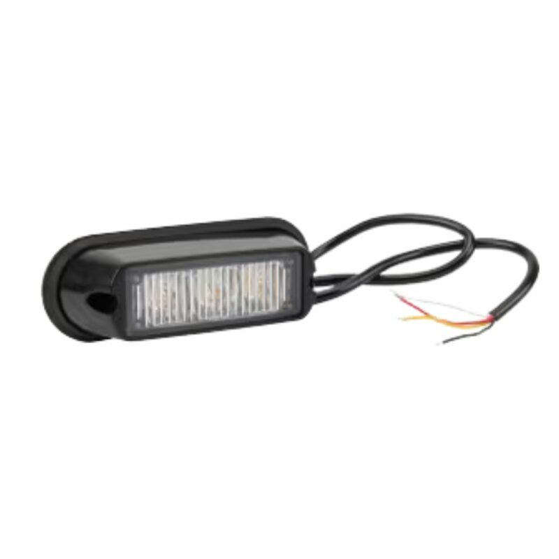 Luz de aviso LED, 6W, 12-24V, âmbar, de aparafusar 3 LEDs