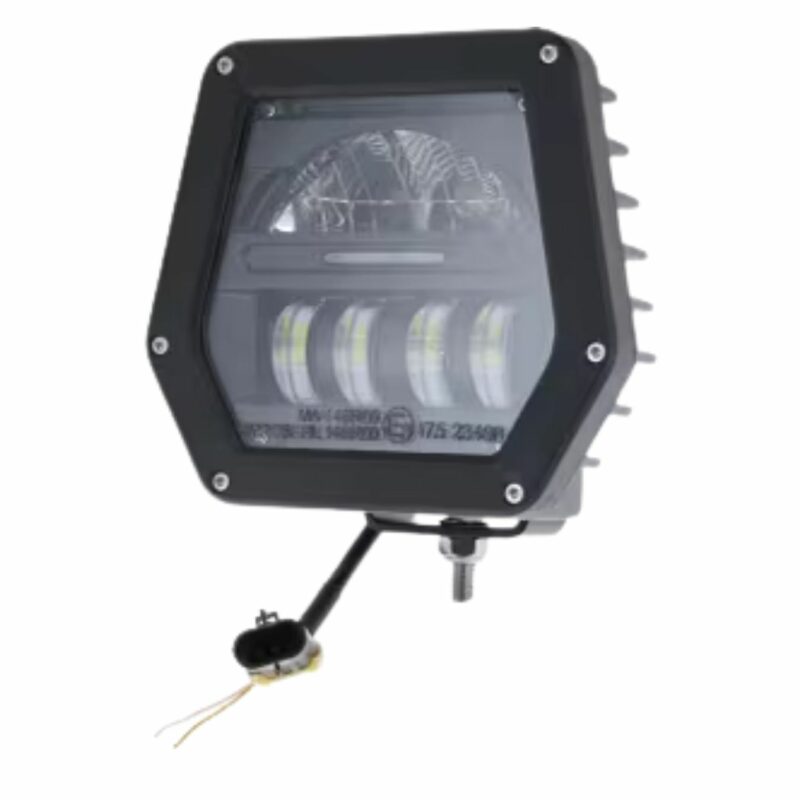 Farol LED, 40/70W 10/30V ficha Delphi, máximos/baixos, feixe simétrico, adequado para John Deere