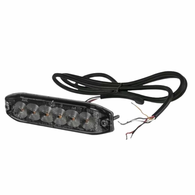 LA200763M Luz de aviso intermitente LED, 10/30V, laranja, 6 LED