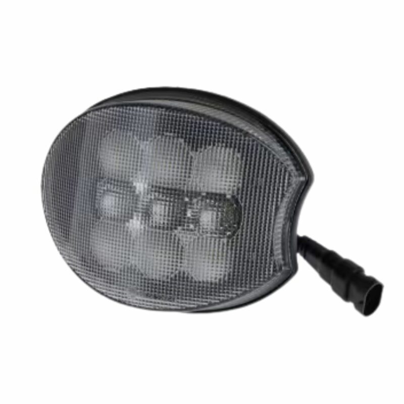 Luz de trabalho de canto LED, direita, 45W 4500lm, moldura preta, plugue H9, combo, adequada para John Deere