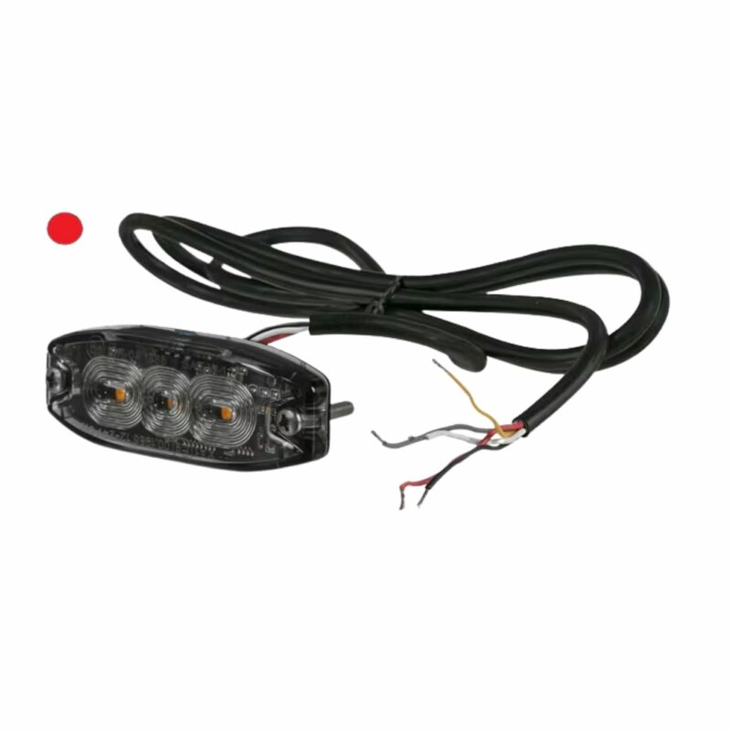 LA20073R Luz de aviso intermitente LED, 10/30V, vermelho, 3 LED