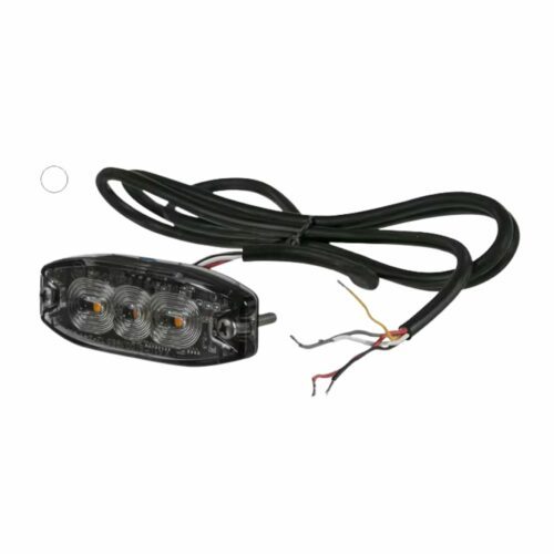Luz de aviso intermitente LED, 10/30V, branco, 3 LED
