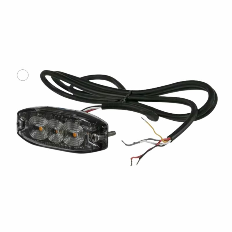 Luz de aviso intermitente LED, 10/30V, branco, 3 LED