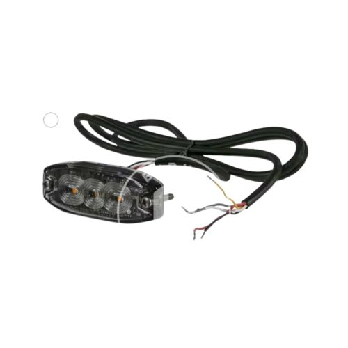 Luz de aviso intermitente LED, 10/30V, branco, 3 LED