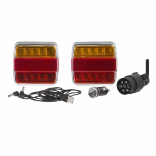 Conjunto de luzes sem fios LED, quadrado, 12V, Li-ion, magnético, 106x98x7 pino, Kramp