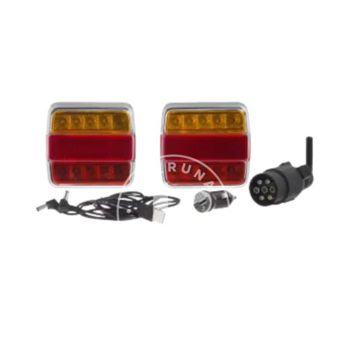 Conjunto de luzes sem fios LED, quadrado, 12V, Li-ion, magnético, 106x98x7 pino, Kramp