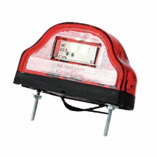 Luz de chapa de matrícula LED, 12-24V, vermelho, 101x58,5x59,6mm, Kramp