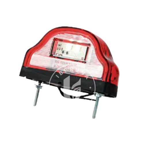 Luz de chapa de matrícula LED, 12-24V, vermelho, 101x58,5x59,6mm, Kramp