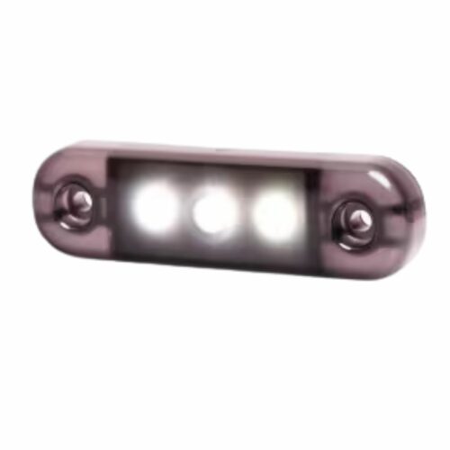 Luz de sinalização dianteira LED, branca, retangular, 12-24 V