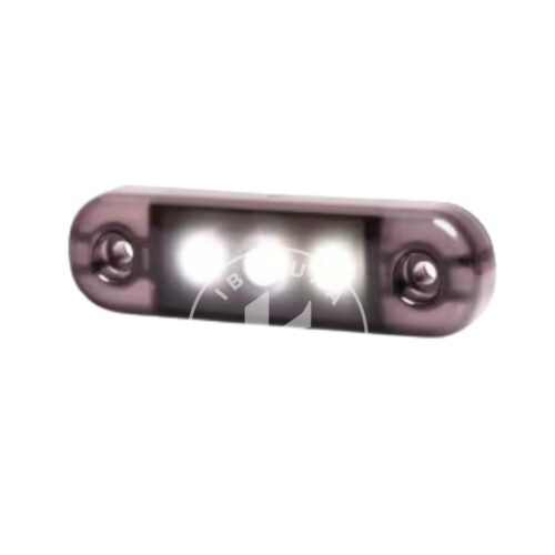 Luz de sinalização dianteira LED, branca, retangular, 12-24 V