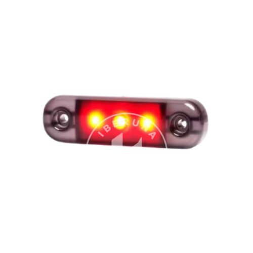 Luz de sinalização LED traseiro, vermelho, retangular, 12-24 V