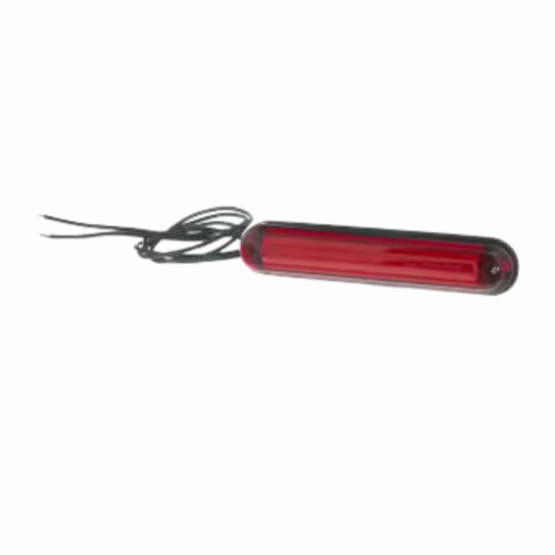 Luz de sinalização LED, 0.7/1.5W, retangular, 12/24V, vermelho 6 LEDs