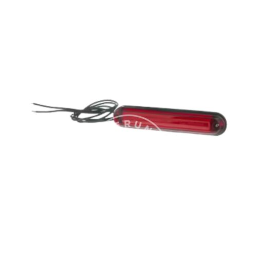 Luz de sinalização LED, 0.7/1.5W, retangular, 12/24V, vermelho 6 LEDs