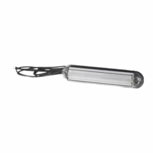Luz de sinalização LED, 0.3/1.3W, retangular, 12-24V, branco 6 LEDs