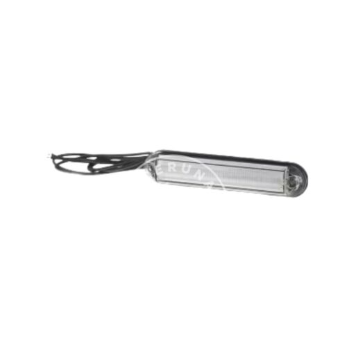 Luz de sinalização LED, 0.3/1.3W, retangular, 12-24V, branco 6 LEDs