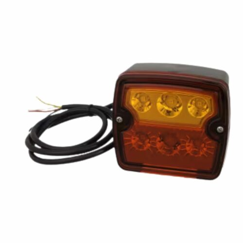 Farol traseiro LED 12/24V, laranja/vermelho 9 LEDs