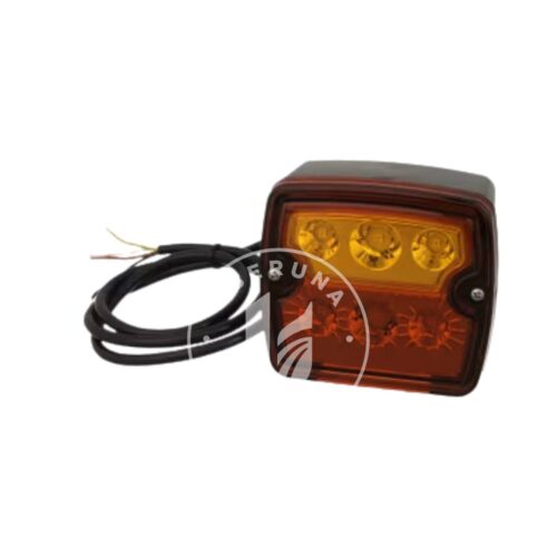 Farol traseiro LED 12/24V, laranja/vermelho 9 LEDs