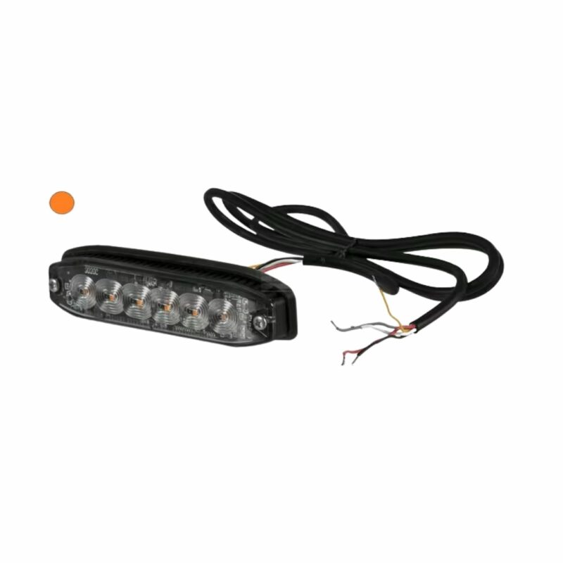 Luz de aviso intermitente, âmbar, 6 LEDs TA2