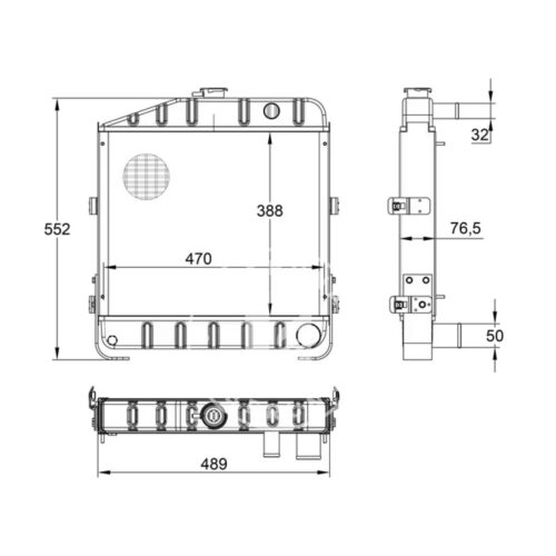 Radiador adequado para Case IH