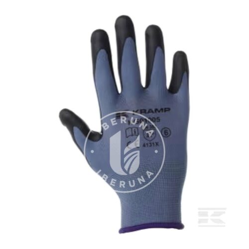 Kramp KG0100509 Luvas de trabalho Nylon azul 24,5 cm de comprimento 9/L Protect by Kramp